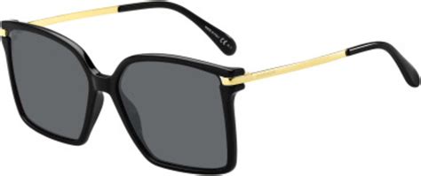 givenchy 7130/s|Givenchy™ 7130/S 0807IR 57 Black Sunglasses .